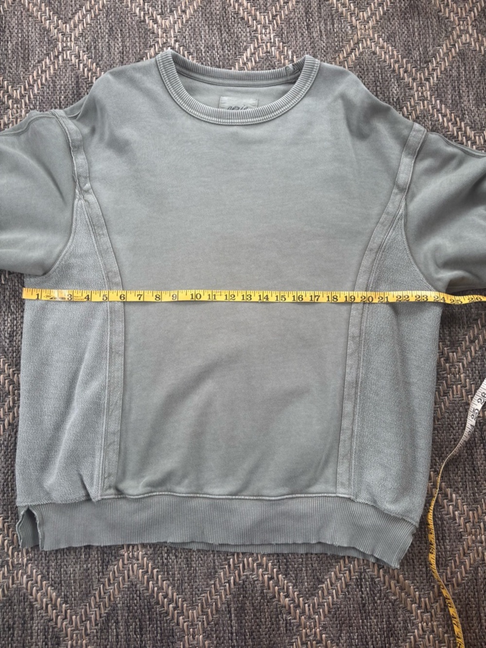 Aerie REAL Crew Oversized Sweatshirt - Olive Green - XS - Picture 4 of 9